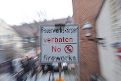 30.12.2024, Feuerwerkverbotszone Innenstadt, N?rnberg: In der N?rnberger Innenstadt gilt zum Jahreswechsel erneut in zwe-stock-foto