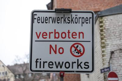 30.12.2024, Feuerwerkverbotszone Innenstadt, N?rnberg: In der N?rnberger Innenstadt gilt zum Jahreswechsel erneut in zwe-stock-foto