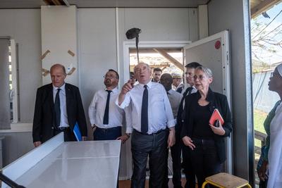 Ministerial visit to Mayotte.-stock-foto