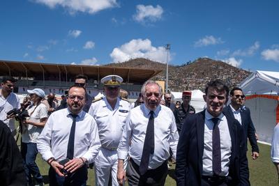 Ministerial visit to Mayotte.-stock-foto