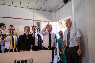 Ministerial visit to Mayotte.-stock-foto
