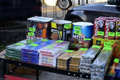 Feuerwerk aus Polen-stock-foto