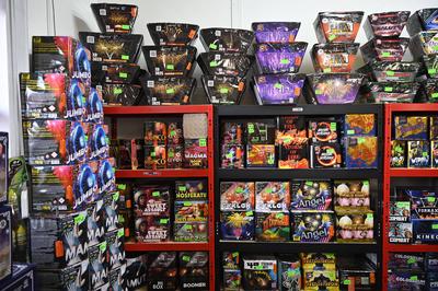 Feuerwerk aus Polen-stock-foto