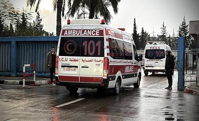 The United Nations (UN) and the World Health Organization (WHO) evacuate a number of Palestinians injured-stock-photo