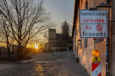 B?llerverbot und Feuerwerksverbot in der N?rnberger Altstadt zu Silvester, 31.12.2024-stock-foto