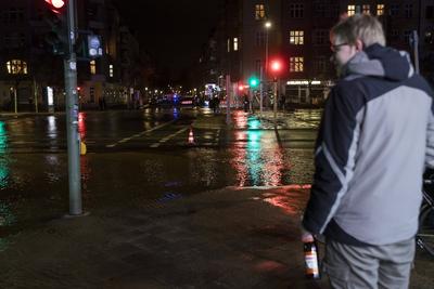 ?berschwemmung nach einem Wasserrohrbruch in Berlin, 31.12..2024-stock-foto