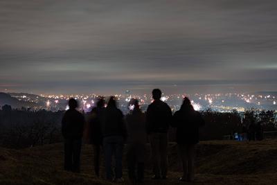 Jahreswechsel auf dem Rodderberg-stock-foto