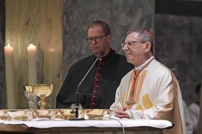 Feierlichkeiten zur Seligsprechung der Ordensschwester Clara Fey im Aachener Dom Das Bild zeigt den-stock-foto
