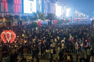 NEW YEAR CELEBRATIONS IN DOHA-stock-photo