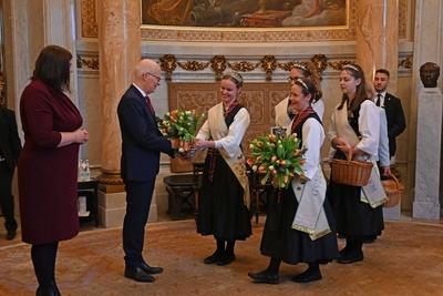Neujahrsempfang von Hamburgs Ersten B?rgermeister Dr. Peter Tschentscher und der zweiten B?rgermeisterin Katharina Fegebank im Hamburger Rathaus-stock-foto