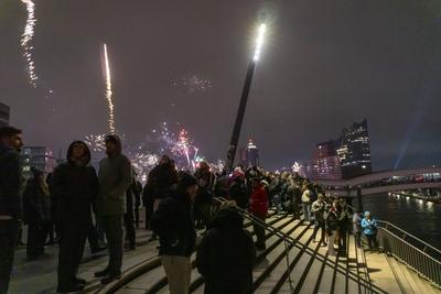Silvester in Hamburg-stock-foto