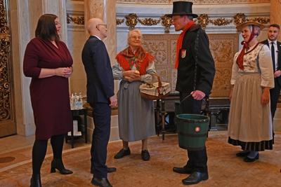 Neujahrsempfang von Hamburgs Ersten B?rgermeister Dr. Peter Tschentscher und der zweiten B?rgermeisterin Katharina Fegebank im Hamburger Rathaus-stock-foto