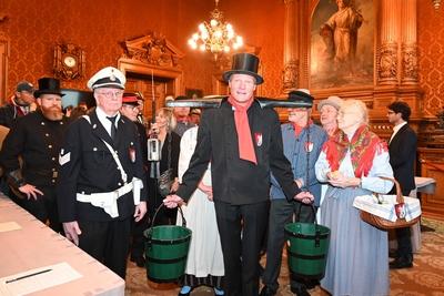 Neujahrsempfang von Hamburgs Ersten B?rgermeister Dr. Peter Tschentscher und der zweiten B?rgermeisterin Katharina Fegebank im Hamburger Rathaus-stock-foto