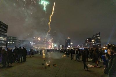 Silvester in Hamburg-stock-foto
