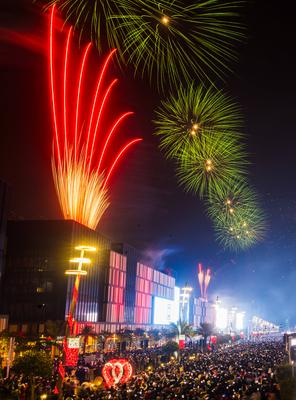 NEW YEAR CELEBRATIONS IN DOHA-stock-photo