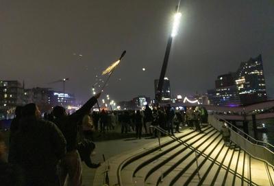 Silvester in Hamburg-stock-foto