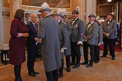 Neujahrsempfang von Hamburgs Ersten B?rgermeister Dr. Peter Tschentscher und der zweiten B?rgermeisterin Katharina Fegebank im Hamburger Rathaus-stock-photo