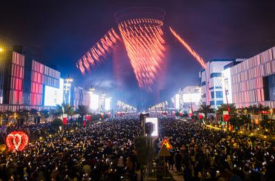 NEW YEAR CELEBRATIONS IN DOHA-stock-photo
