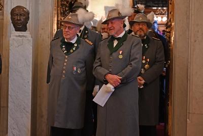 Neujahrsempfang von Hamburgs Ersten B?rgermeister Dr. Peter Tschentscher und der zweiten B?rgermeisterin Katharina Fegebank im Hamburger Rathaus-stock-photo