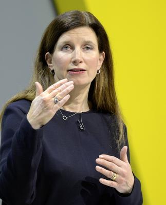 Bilanzpressekonferenz der Commerzbank AG am 15.02.2024 : Bettina ORLOPP , Finanzvorstaendin Annual press conference of C-stock-photo