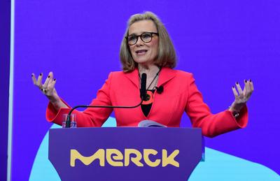 Deutschland, Darmstadt, 02.03.2023 Bilanz-Pressekonferenz der der Merck KGaA Foto: Belen Garijo, Vorstandsvorsitzende de-stock-photo