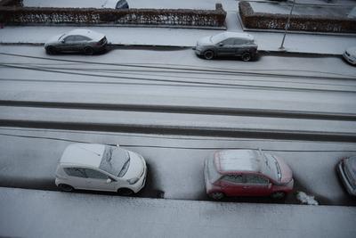 danish weather snow fall in kastrup copenhagen denmark.-stock-photo