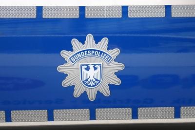 Wappen Emblem Schriftzug Symbol Bundespolizei BuPo Bundesgrenzschutz Bundespolizei-stock-foto