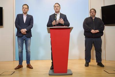 Koalitionsgespr?che ?VP, SP?,  NEOS-stock-foto