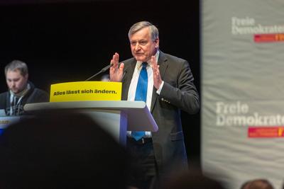 126. Ordentlicher Landesparteitag der Freien Demokraten am 5. Januar 2025 Schwabenlandhalle Fellbach, Dreikoenigstreffen der Freien Demokraten 2025, GER-stock-photo