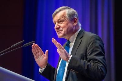 126. Ordentlicher Landesparteitag der Freien Demokraten am 5. Januar 2025 Schwabenlandhalle Fellbach, Dreikoenigstreffen der Freien Demokraten 2025, GER-stock-photo