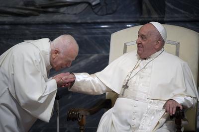 ITALY -  POPE FRQANCIS PARTICIPATES IN THE EPISCOPAL ORDINATION OF THE VICEGERENT OF THE DIOCESE OD ROME AND AUXILIARY OF THE SOUTHERN SECTOR , MONSIGNOR RENATO ATRTELLI BACCARI , IN THE ST JOHN LATERAN'S BASILICA IN ROME  - 2025/1/14-stock-foto