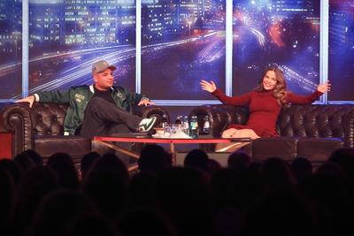OMG, das Couchgespr?ch mit Pietro Lombardi und Laura Maria Rypa-stock-photo