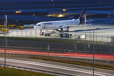 D-AIDC Lufthansa Airbus A321-231 am Munich Airport-stock-foto