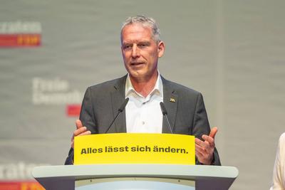 126. Ordentlicher Landesparteitag der Freien Demokraten am 5. Januar 2025 Schwabenlandhalle Fellbach, Dreikoenigstreffen der Freien Demokraten 2025, GER-stock-photo