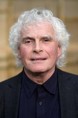 Sir Simon Rattle beim Pressegespr?ch zur Premiere von Hippolyte et Aricie im Rahmen der ersten Barocktage in der Staats-stock-photo