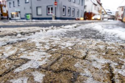 Eisregen in Hessen-stock-foto
