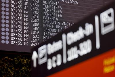 Fr?her Morgen am K?ln Bonn Airport-stock-foto