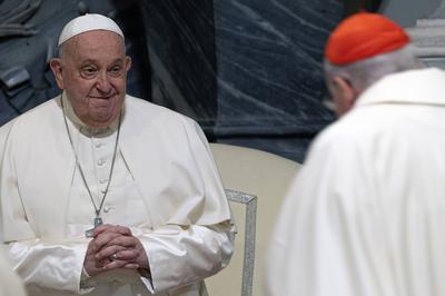 ITALY -  POPE FRQANCIS PARTICIPATES IN THE EPISCOPAL ORDINATION OF THE VICEGERENT OF THE DIOCESE OD ROME AND AUXILIARY OF THE SOUTHERN SECTOR , MONSIGNOR RENATO ATRTELLI BACCARI , IN THE ST JOHN LATERAN'S BASILICA IN ROME  - 2025/1/14-stock-foto