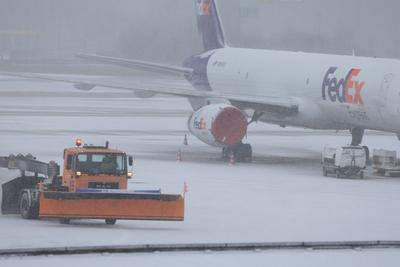Schneefront erreicht Hannover,-stock-foto