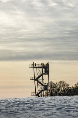 Winterzauber auf der Schw?bischen Alb, Die Schw?bische Alb hat sich in ein winterliches Wunderland verwandelt. Der Heide-stock-foto