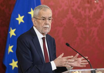 20250105 Pressestatement des Bundespraesidenten nach OEVP-Vorstandssitzung-stock-foto