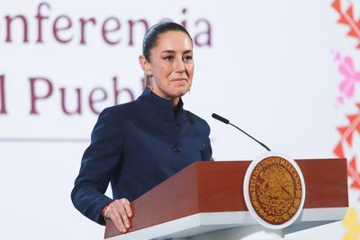 Mexico’s President Claudia Sheinbaum Briefing-stock-foto