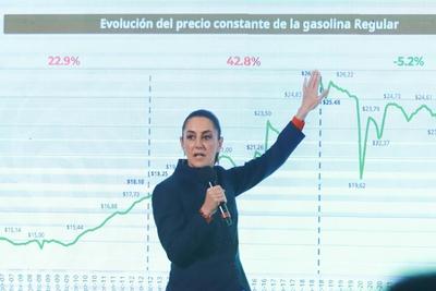 Mexico’s President Claudia Sheinbaum Briefing-stock-foto