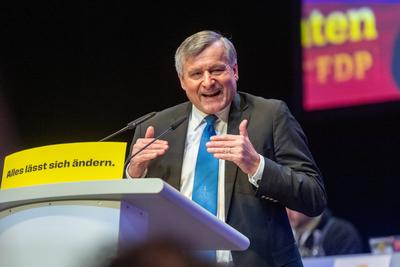 126. Ordentlicher Landesparteitag der Freien Demokraten am 5. Januar 2025 Schwabenlandhalle Fellbach, Dreikoenigstreffen der Freien Demokraten 2025, GER-stock-photo
