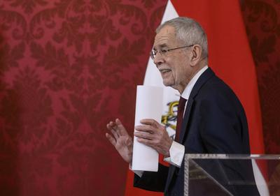 20250105 Pressestatement des Bundespraesidenten nach OEVP-Vorstandssitzung-stock-foto