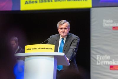 126. Ordentlicher Landesparteitag der Freien Demokraten am 5. Januar 2025 Schwabenlandhalle Fellbach, Dreikoenigstreffen der Freien Demokraten 2025, GER-stock-photo