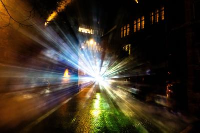 Bremen, Lichter der City,  beeindruckende Lichtprojektionen und Videoinszenierungen. Unter dem Motto ?Vier Jahreszeiten? (Vivaldi)-stock-photo