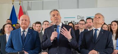20240226 Praesentation der KandidatInnen der OeVP fuer die EU-Wahl WIEN, OESTERREICH - 26. FEBRUAR: Vizebuergermeister v-stock-foto
