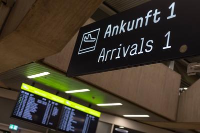 Softwareprobleme bei Einreis am Flughafen K?ln Bonn - 03.01.2025-stock-photo