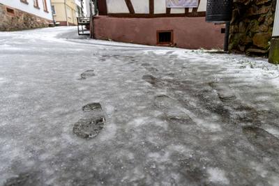 Eisregen in Hessen-stock-foto